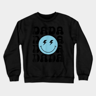 Dada One Happy Dude 1St Birthday Family Matching Crewneck Sweatshirt